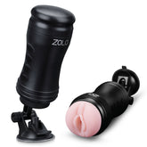 Zolo Solo Vagina Stroker with Suction Base for Hands-Free Pleasure Strokers - Manual